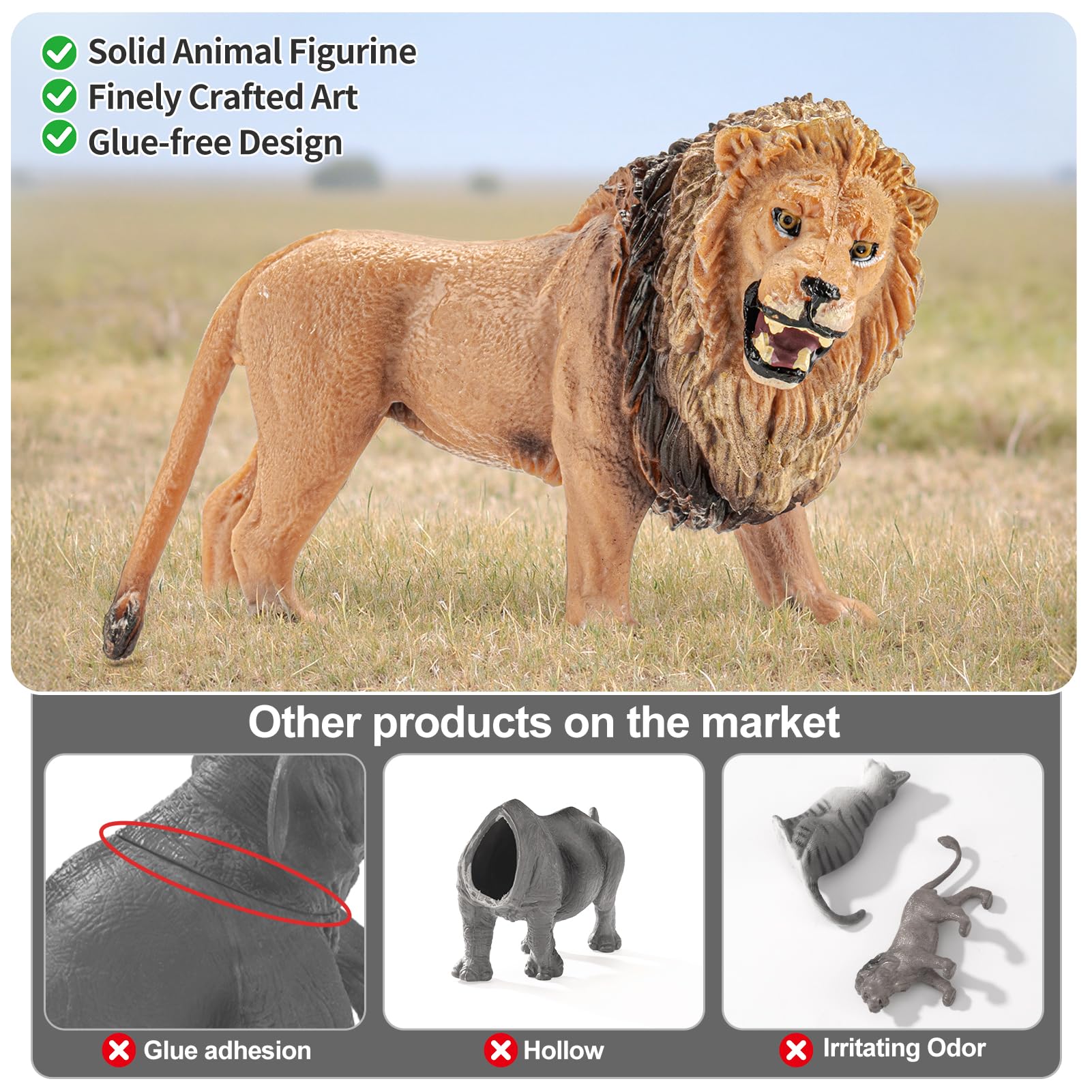 ThinkBay lion cub figure for classroom imagination and games.