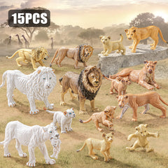 ThinkBay lion family pose set for dynamic jungle scenes.