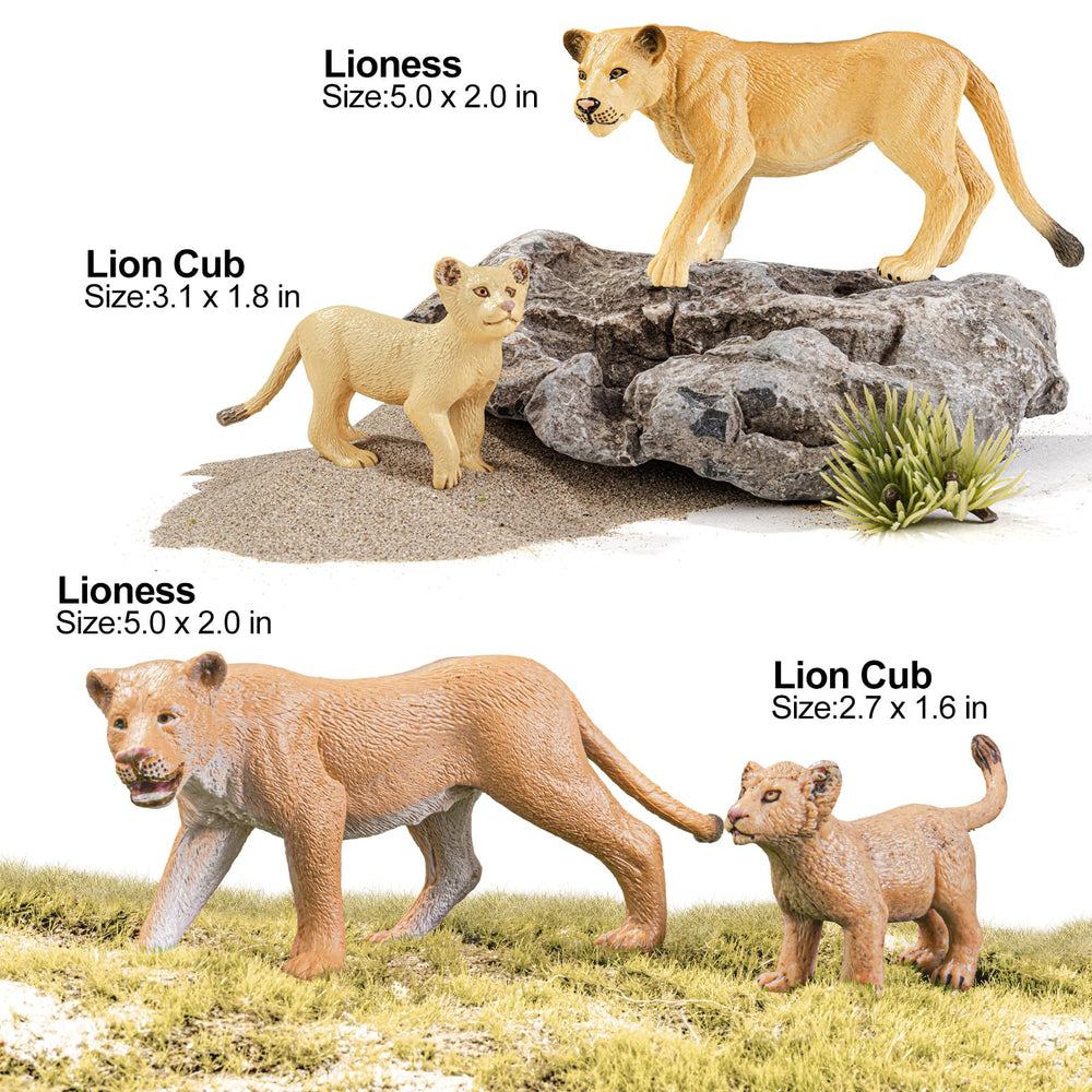 ThinkBay female lion figure with lifelike coloring for role-play.