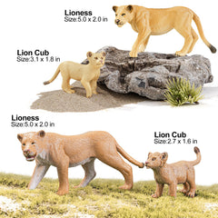 ThinkBay female lion figure with lifelike coloring for role-play.