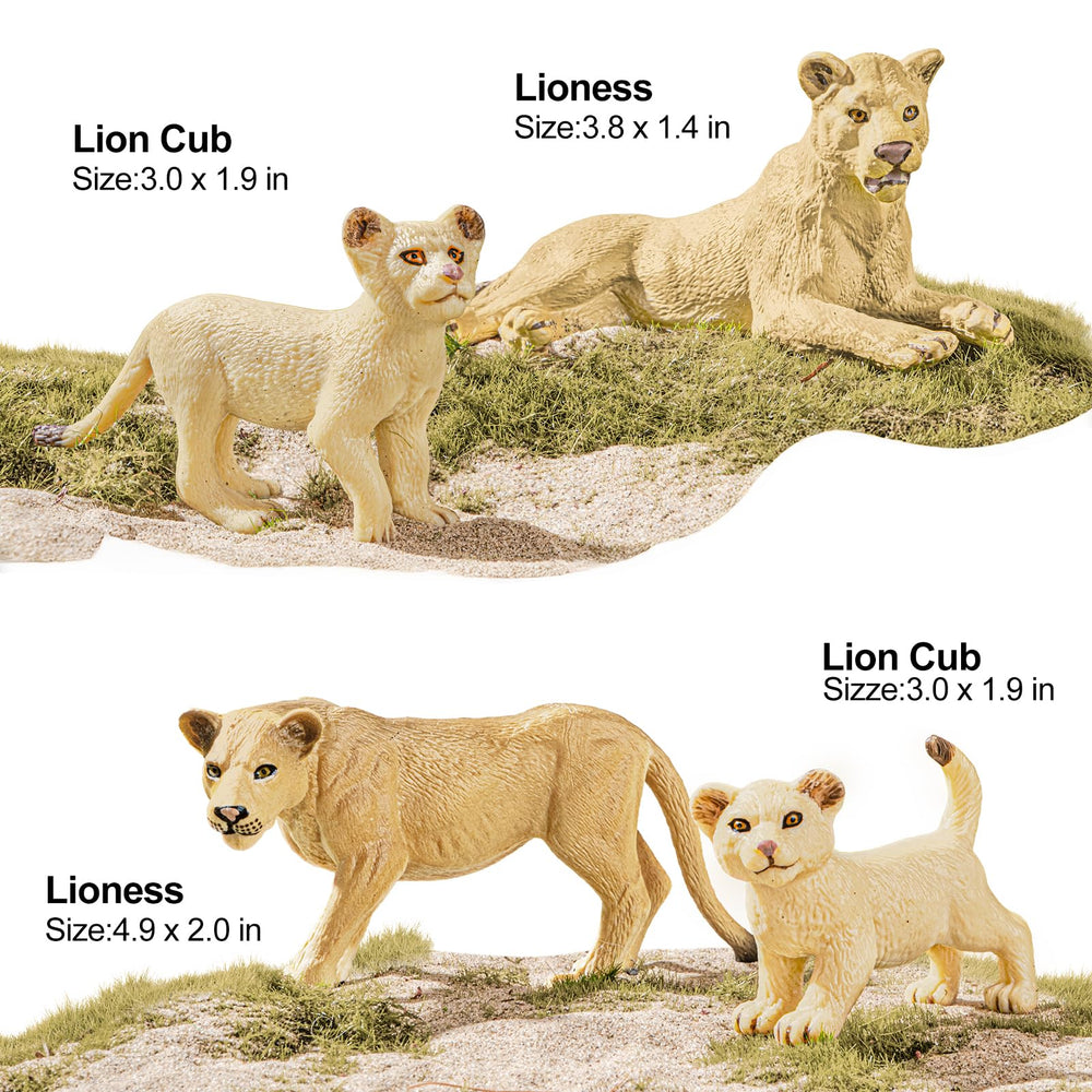 THINKBAY first lioness figurine for storytelling and pretend safari adventures