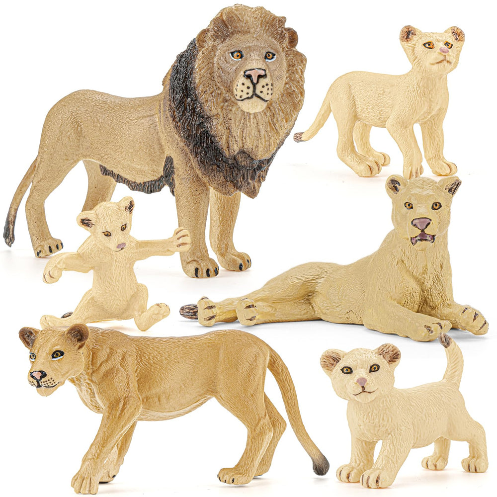 THINKBAY male lion figurine with lifelike mane for imaginative jungle play