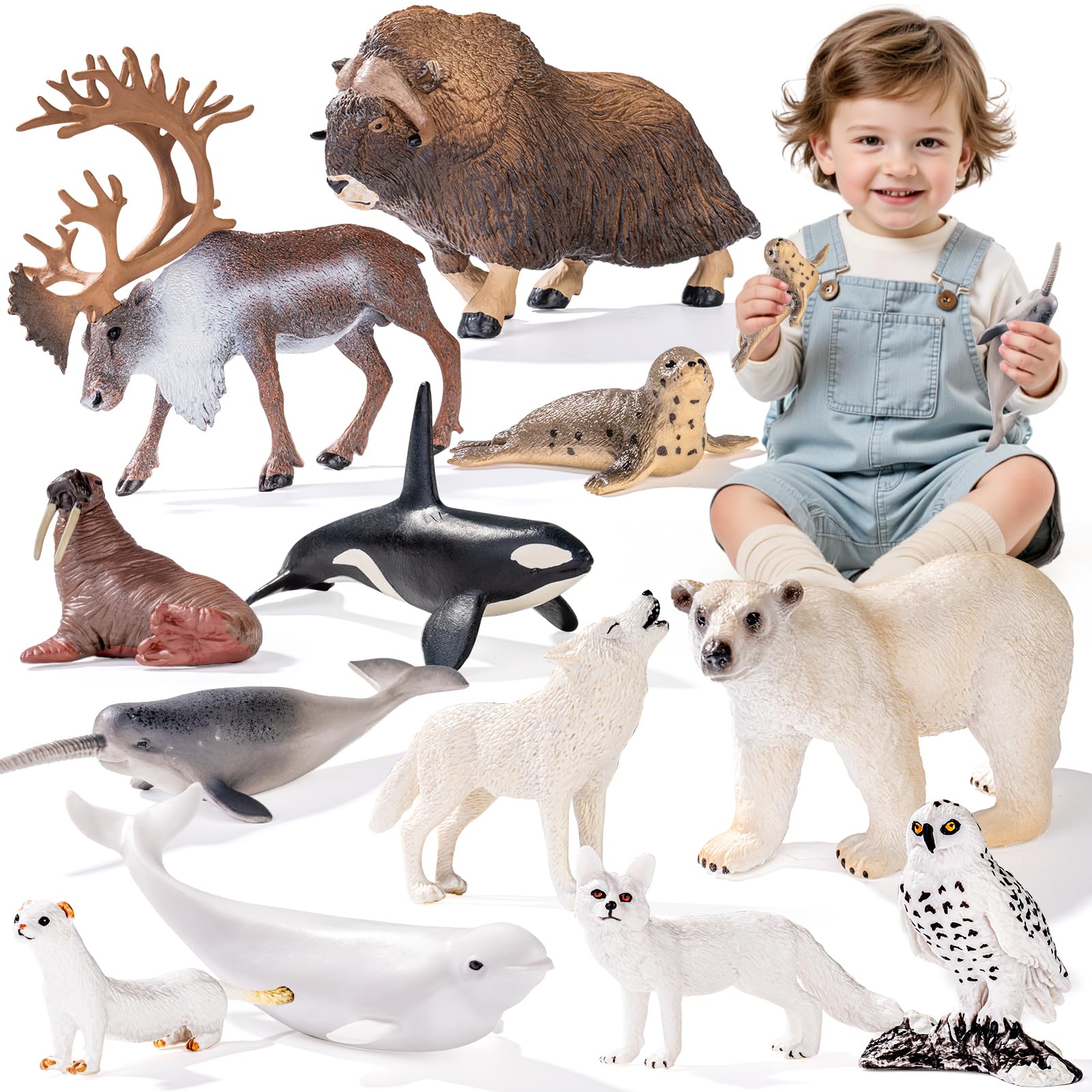 THINKBAY musk ox figurine adds texture to science corners and shelves.
