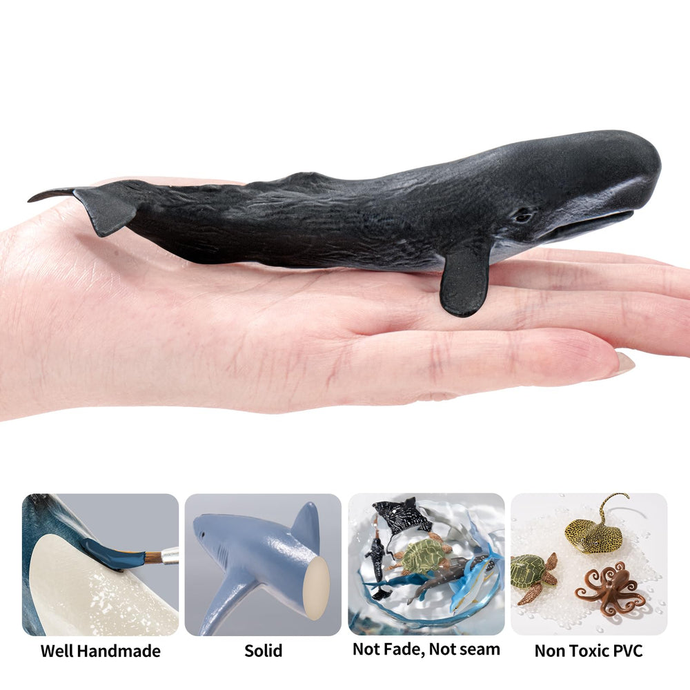 THINKBAY north atlantic right whale figurine for kid-friendly display.