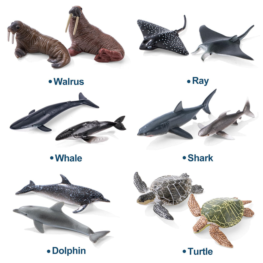 THINKBAY ocean-theme cake topper setup adds fun decoration for birthdays and parties.