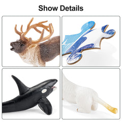 THINKBAY orca and narwhal figures for storytelling play