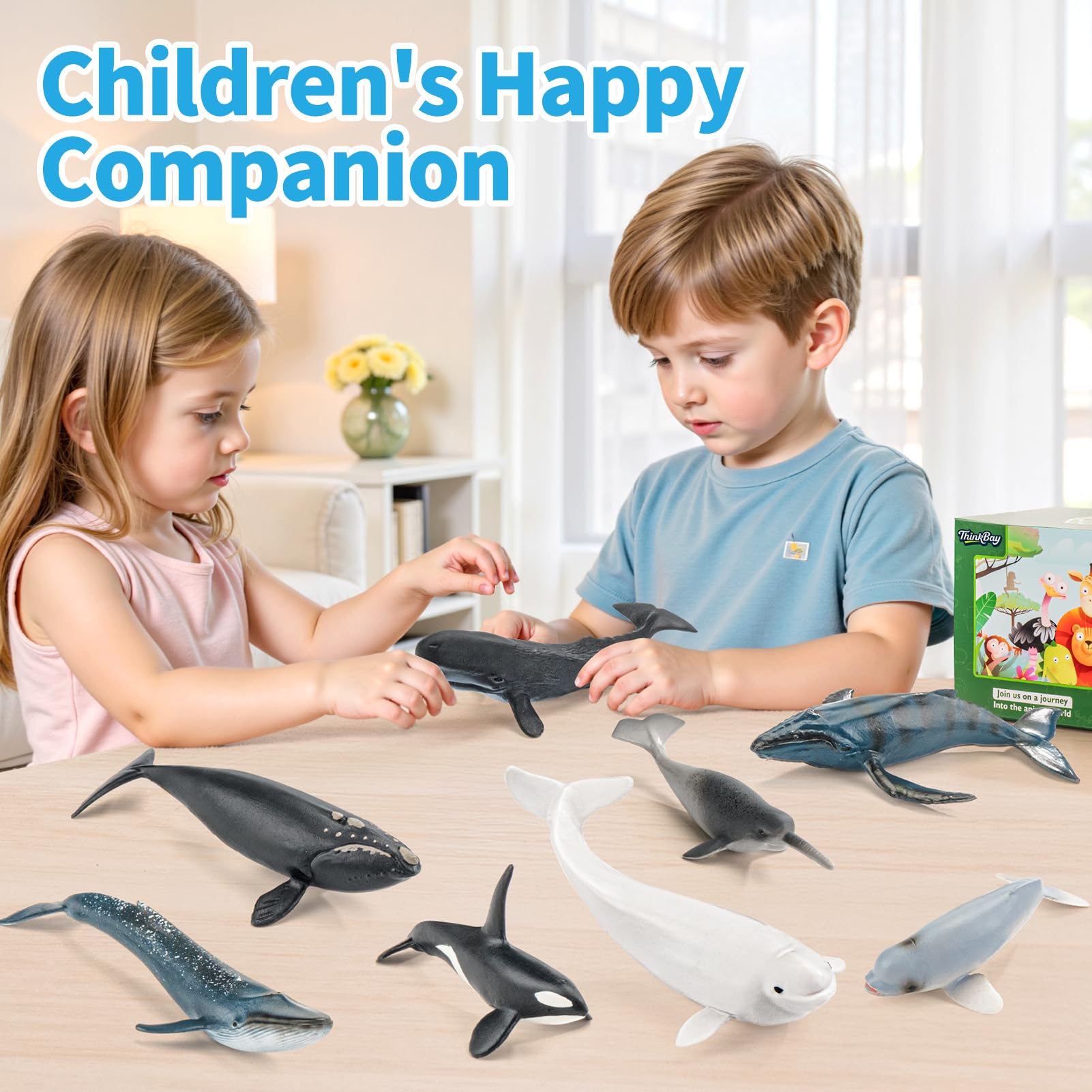 THINKBAY orca figurine designed for lively ocean-themed play.