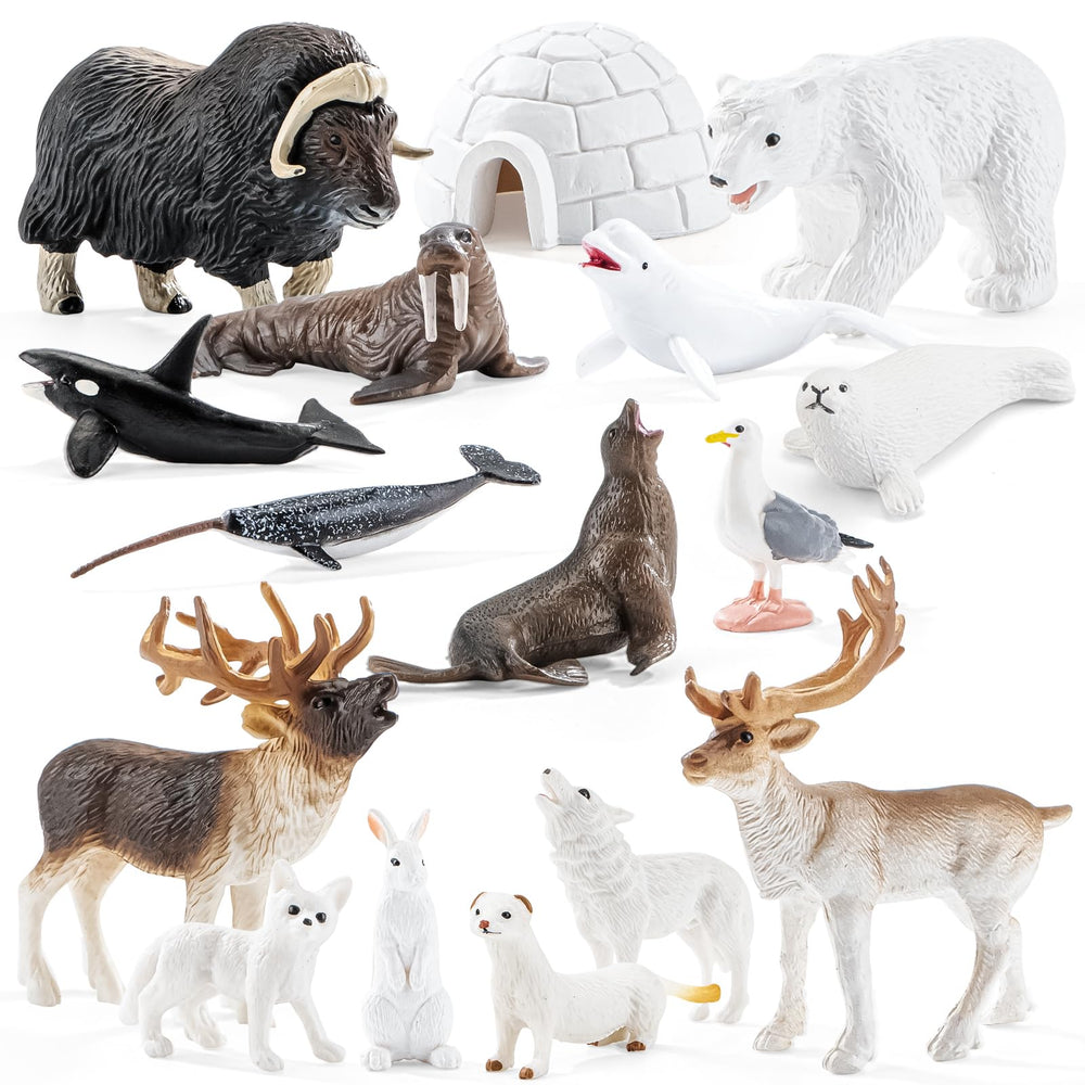 THINKBAY polar bear figurine for imaginative play and display.