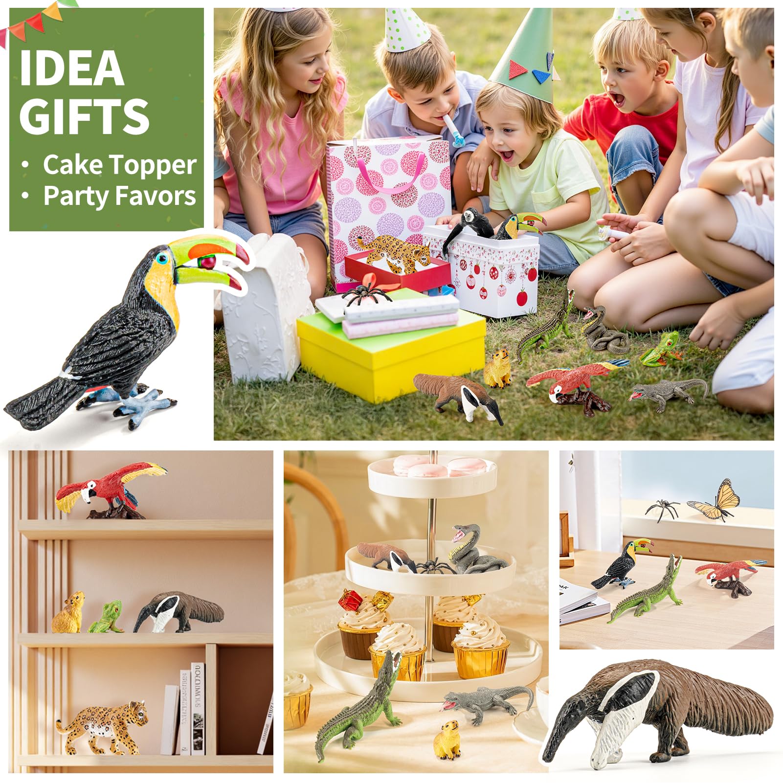 THINKBAY rainforest butterfly figurine brings color and delicate detail to scenes