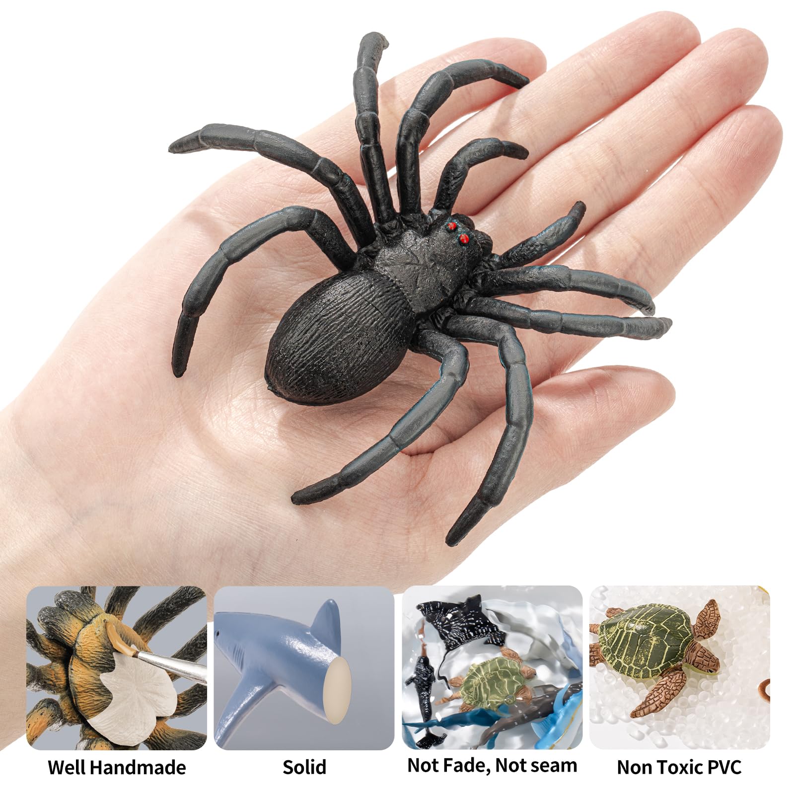 ThinkBay spiders display-ready figurines for shelves and desks.