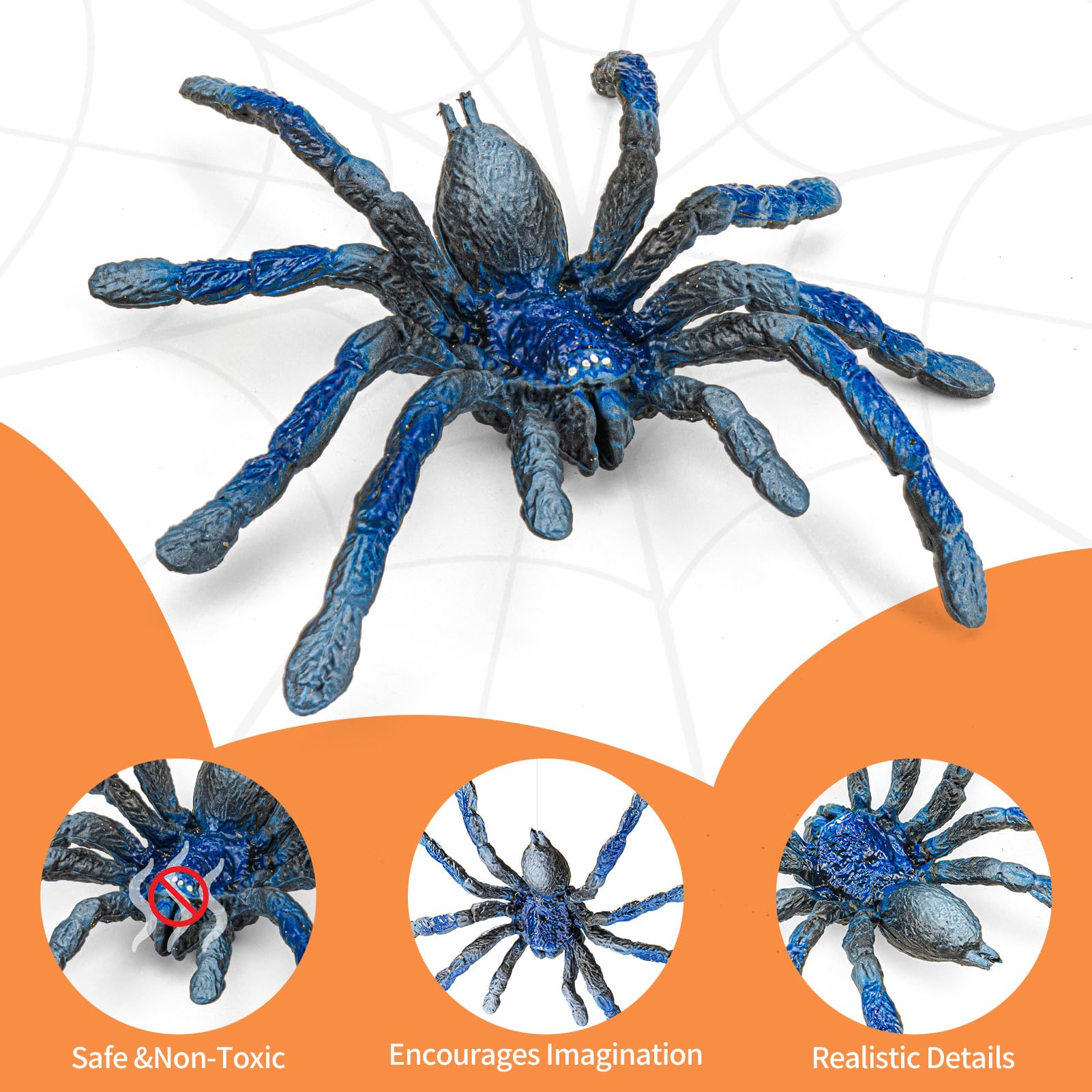 ThinkBay spiders educational pretend-play figures spark curiosity about animals.