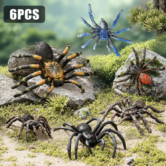 ThinkBay spider figurine close-up with lifelike detail for education and pretend play.