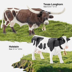 ThinkBay Texas Longhorn bull figurine in durable, kid-friendly design