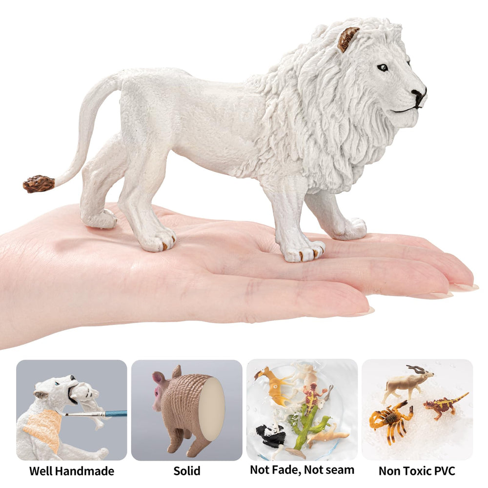 THINKBAY White Lion cub toy durable, kid-safe for hours of fun