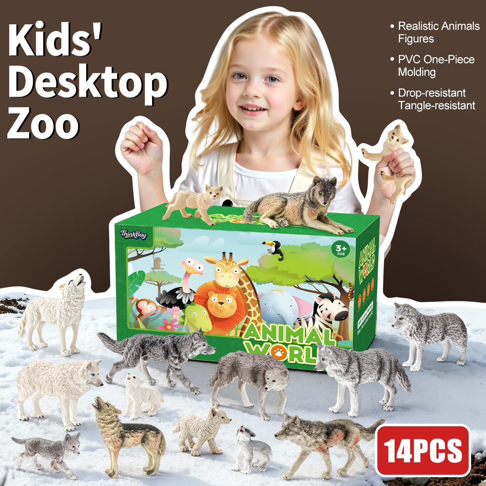 THINKBAY wolf educational playset supports storytelling and creativity