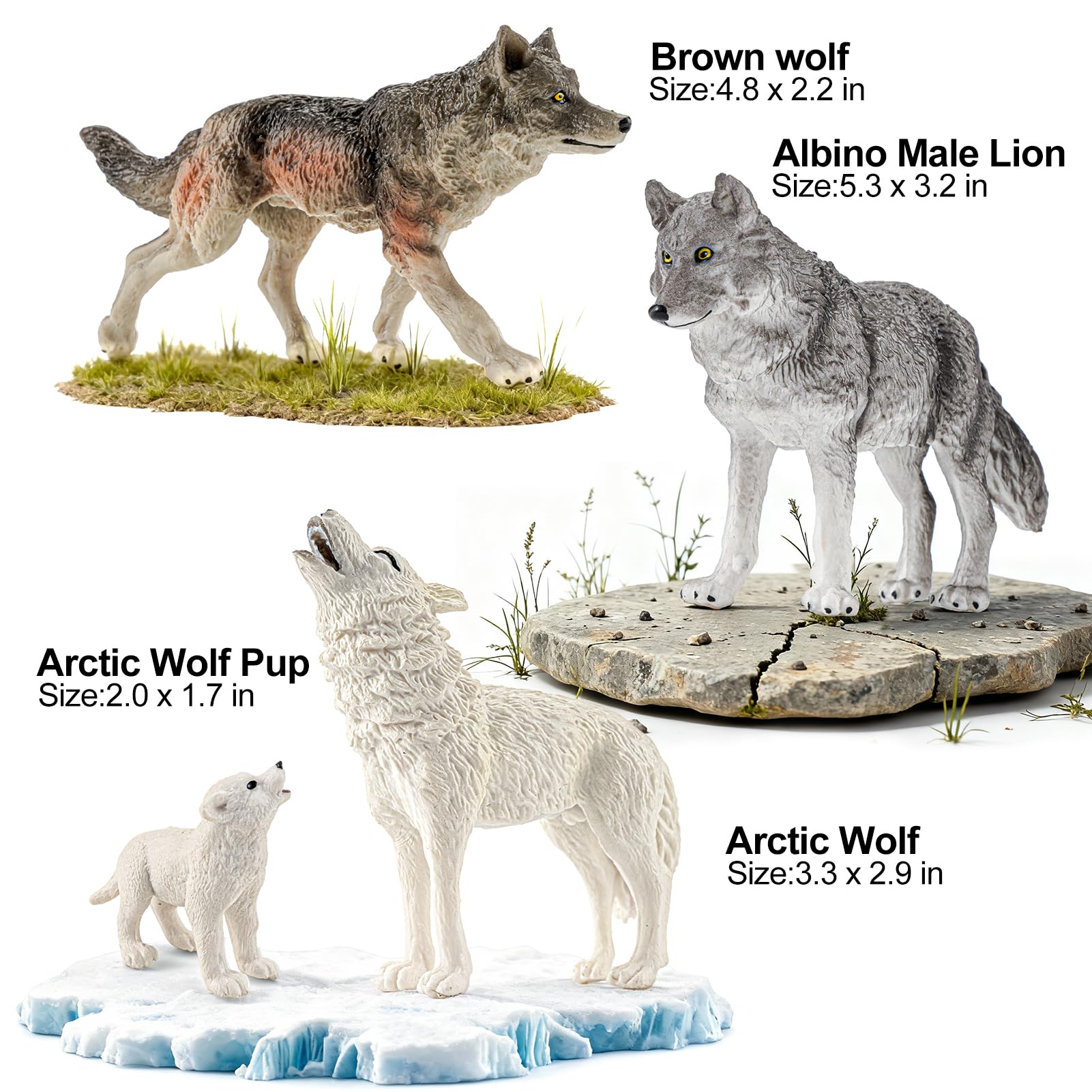 THINKBAY female wolf figure with detailed features for role-playing