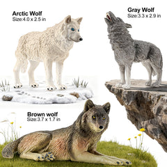 THINKBAY Wolf figurines show detailed textures for immersive forest adventures.