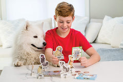 ThinkFun Dog Crimes evidence board supports your investigation.