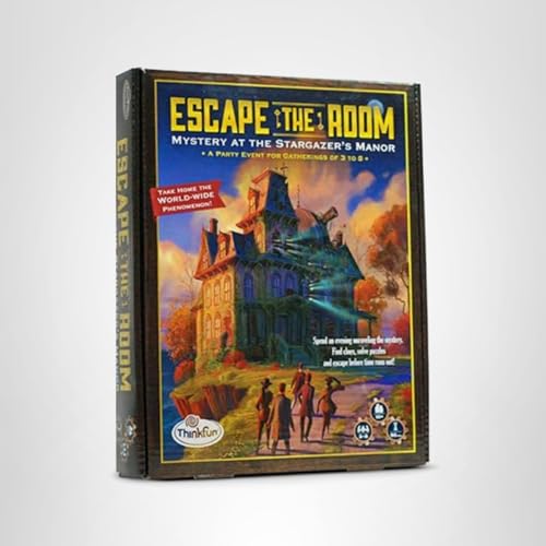 ThinkFun Escape the Room Stargazer's Manor game-night setup for ages 10 and up.