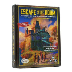ThinkFun Escape the Room Stargazer's Manor scene card for immersive clue hunting.