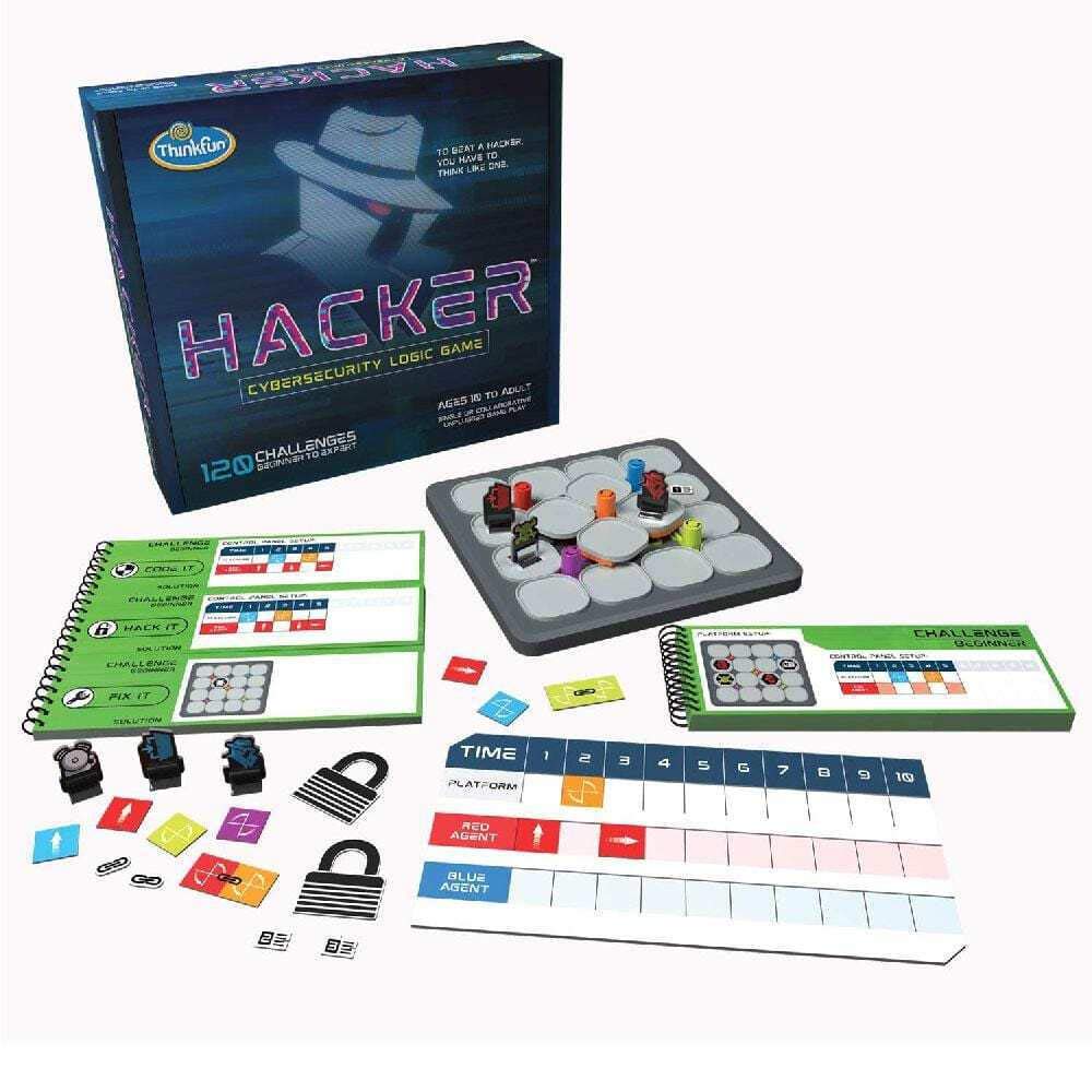 ThinkFun Hacker control panel enables quick setup and play.