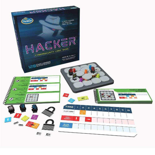 ThinkFun Hacker control panel enables quick setup and play.