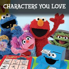 ThinkFun Sesame Street Zingo game cards and tiles support collaborative learning during family time.