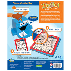 ThinkFun Sesame Street Zingo bright components invite shared family time.