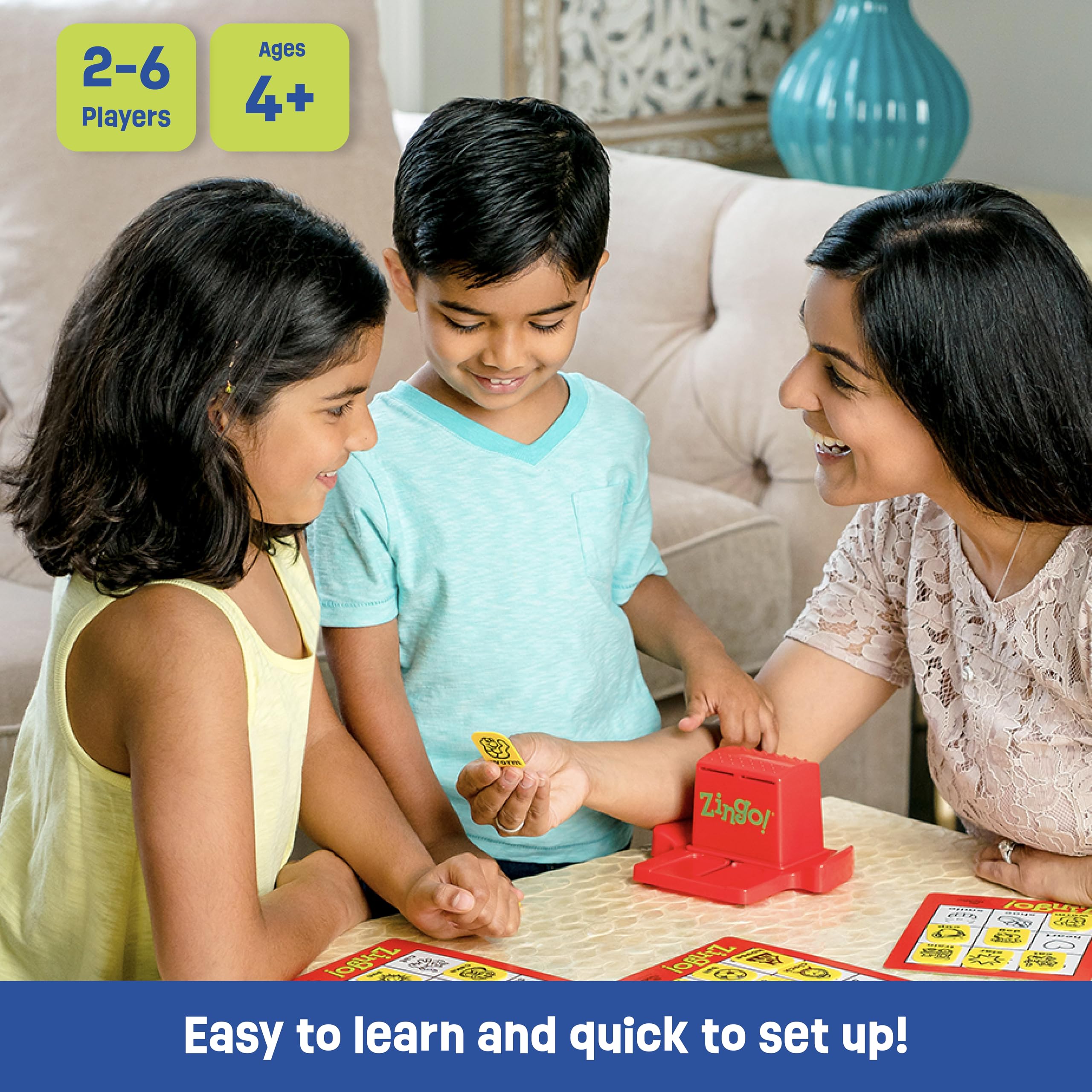 ThinkFun Zingo Word Builder cards spread for beginner spelling games