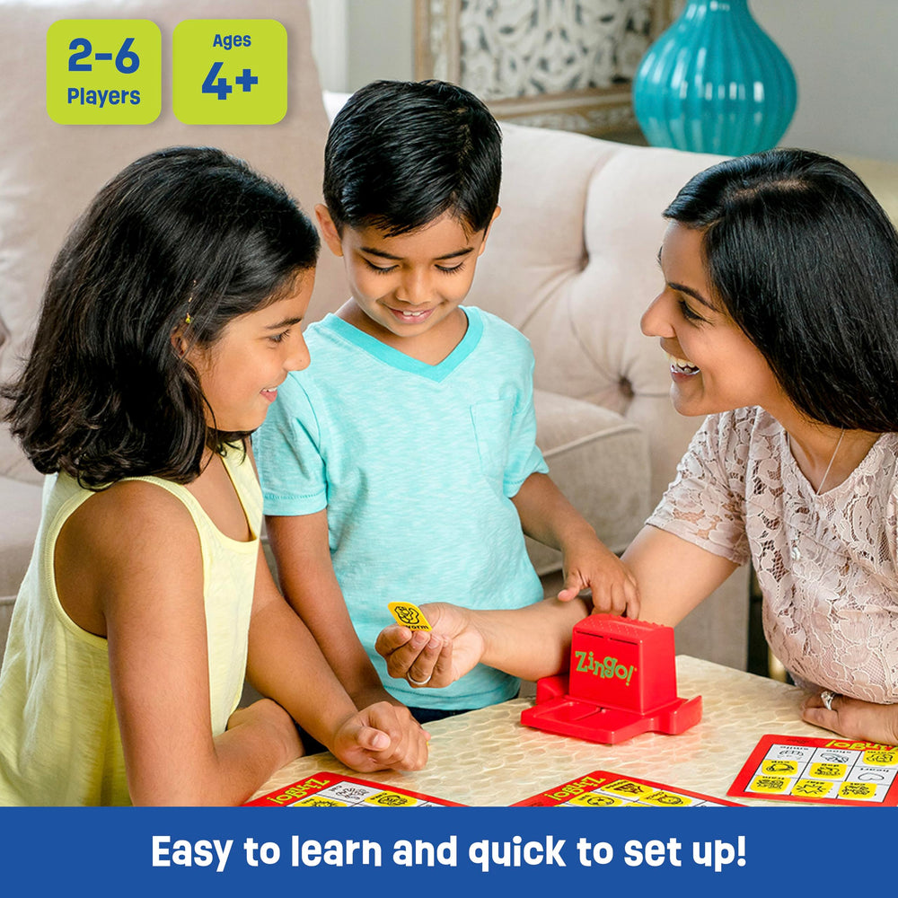 ThinkFun Zingo Word Builder cards spread for beginner spelling games
