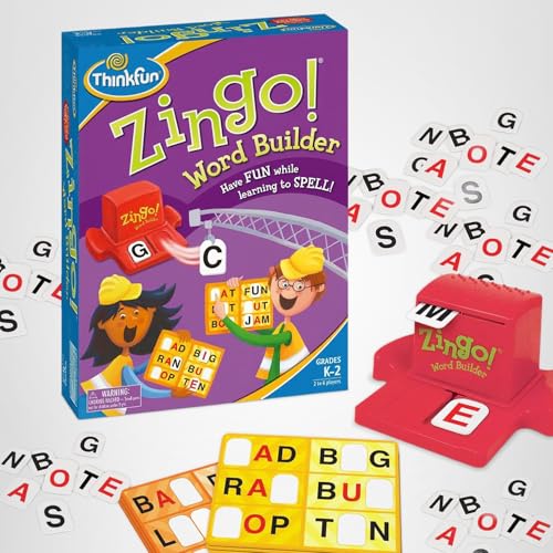 ThinkFun Zingo Word Builder fast-paced word-building game in action