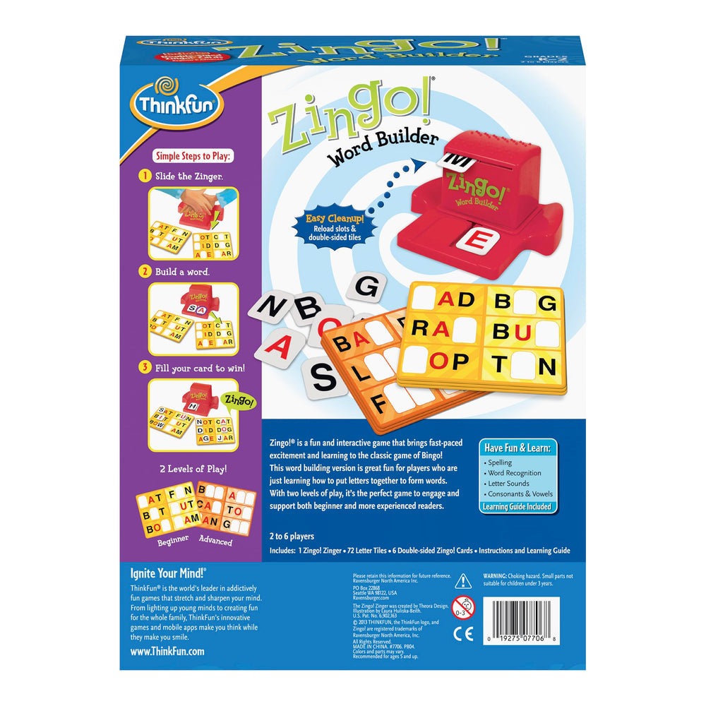 ThinkFun Zingo Word Builder learning setup ready for home or classroom