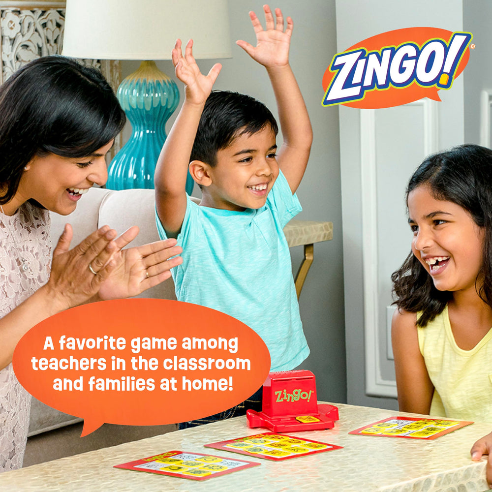 ThinkFun Zingo Word Builder players at table engaging in learning fun