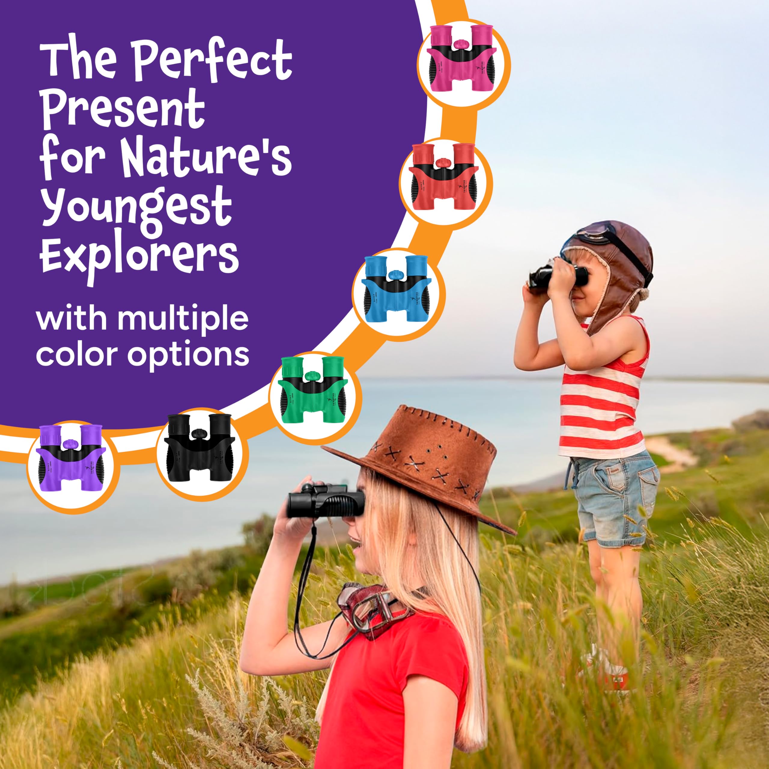 Think Peak Binoculars include carrying case strap and lens cloth for travel.