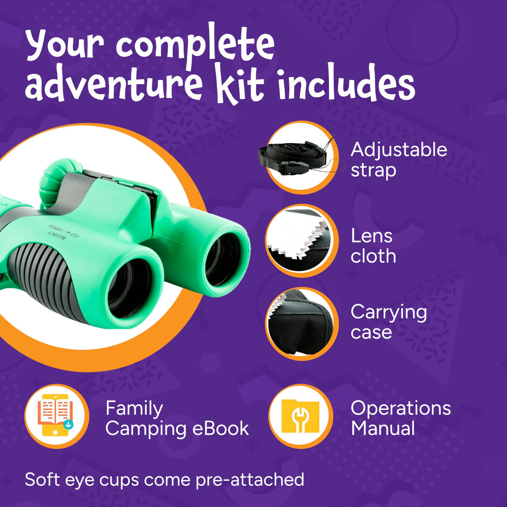Think Peak binoculars' 4-inch by 4-inch frame fits small hands.