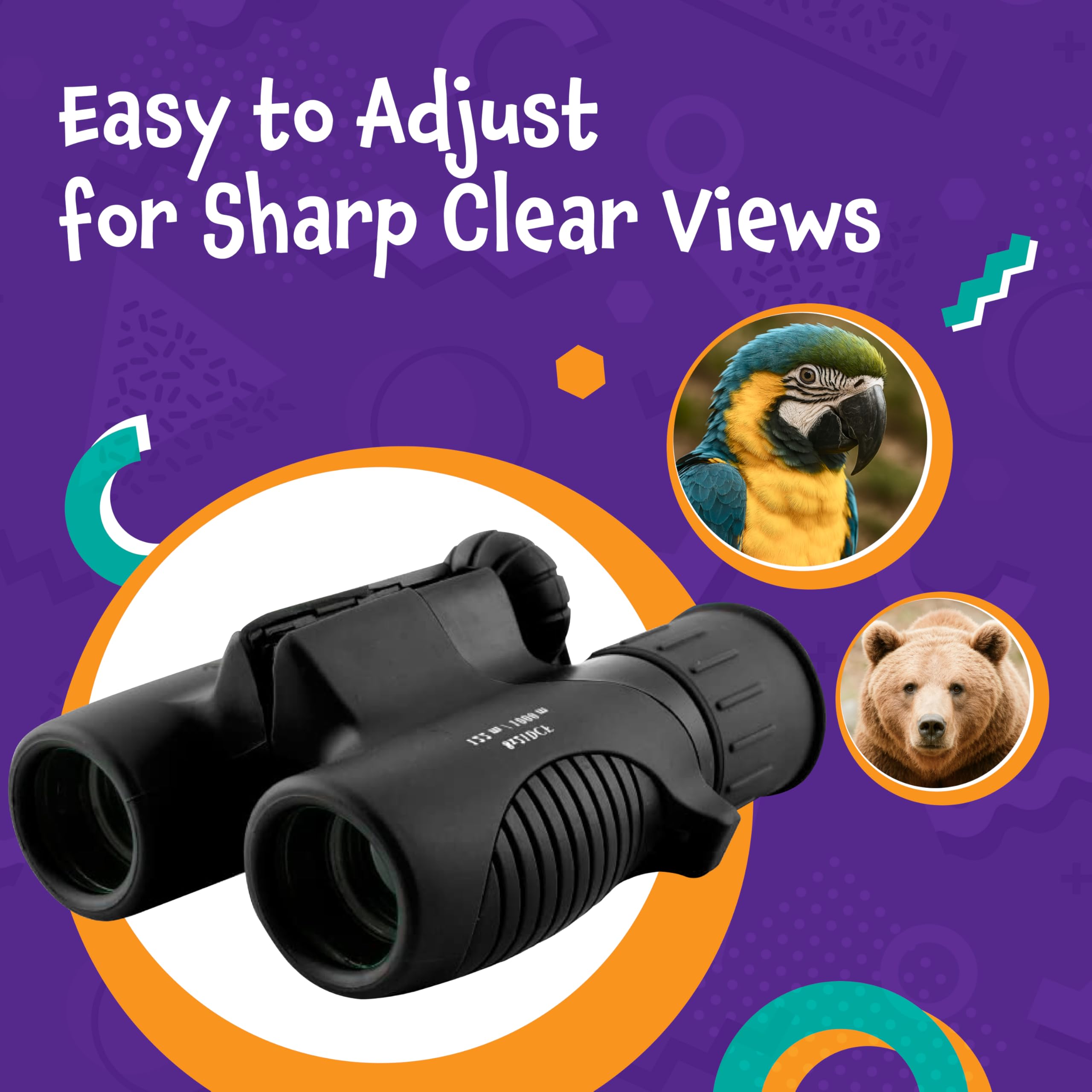 Think Peak binoculars center focus knob with textured grip for precise adjustments.
