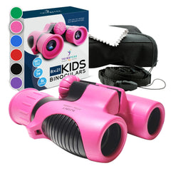 THINKPEAK Pink Binoculars front view for kids with compact grip