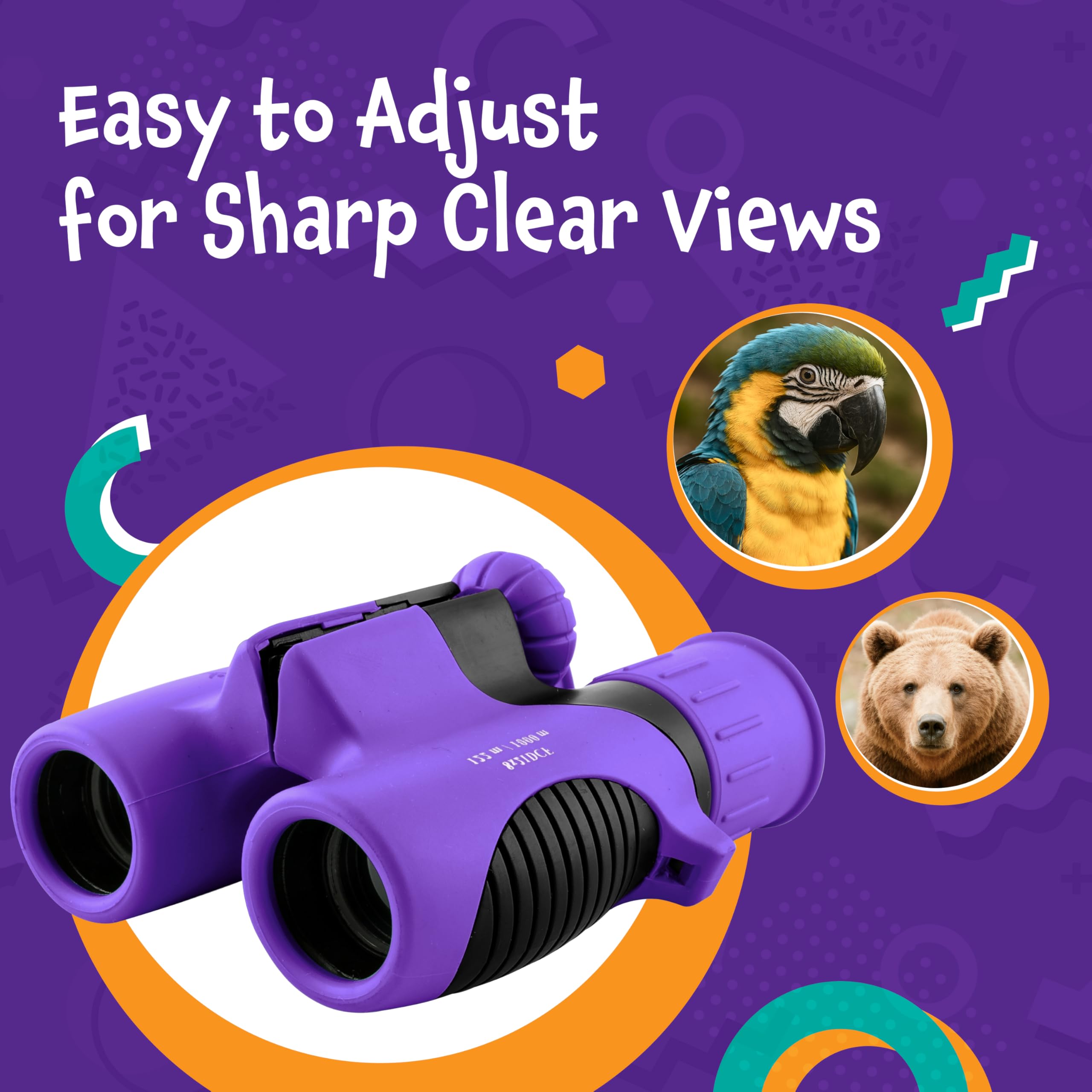 Think Peak purple binoculars use high-resolution BAK4 lenses for sharp images.