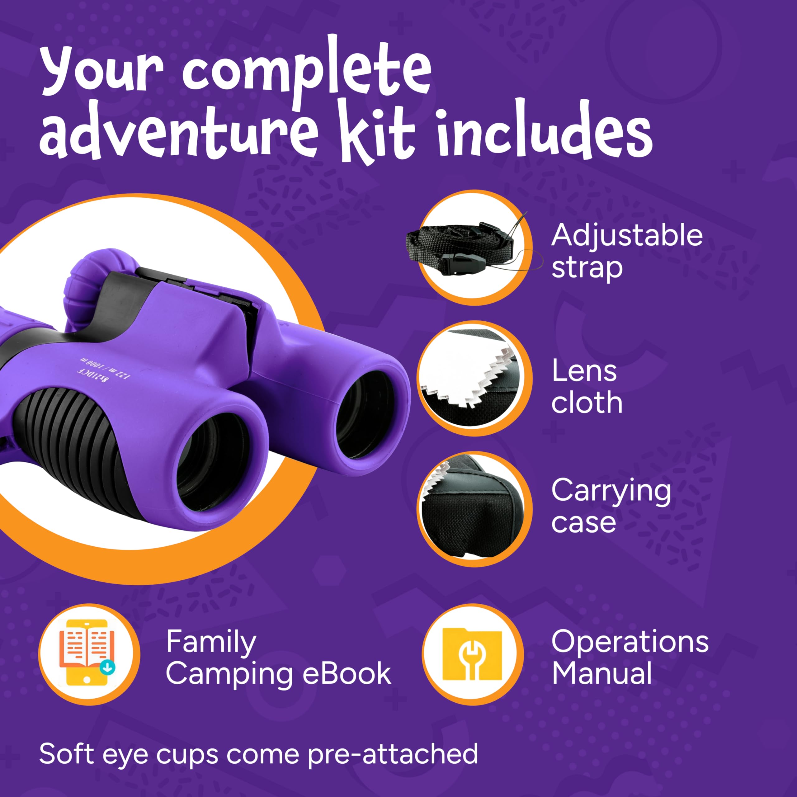 Think Peak purple binoculars are waterproof for year-round outdoor adventures.