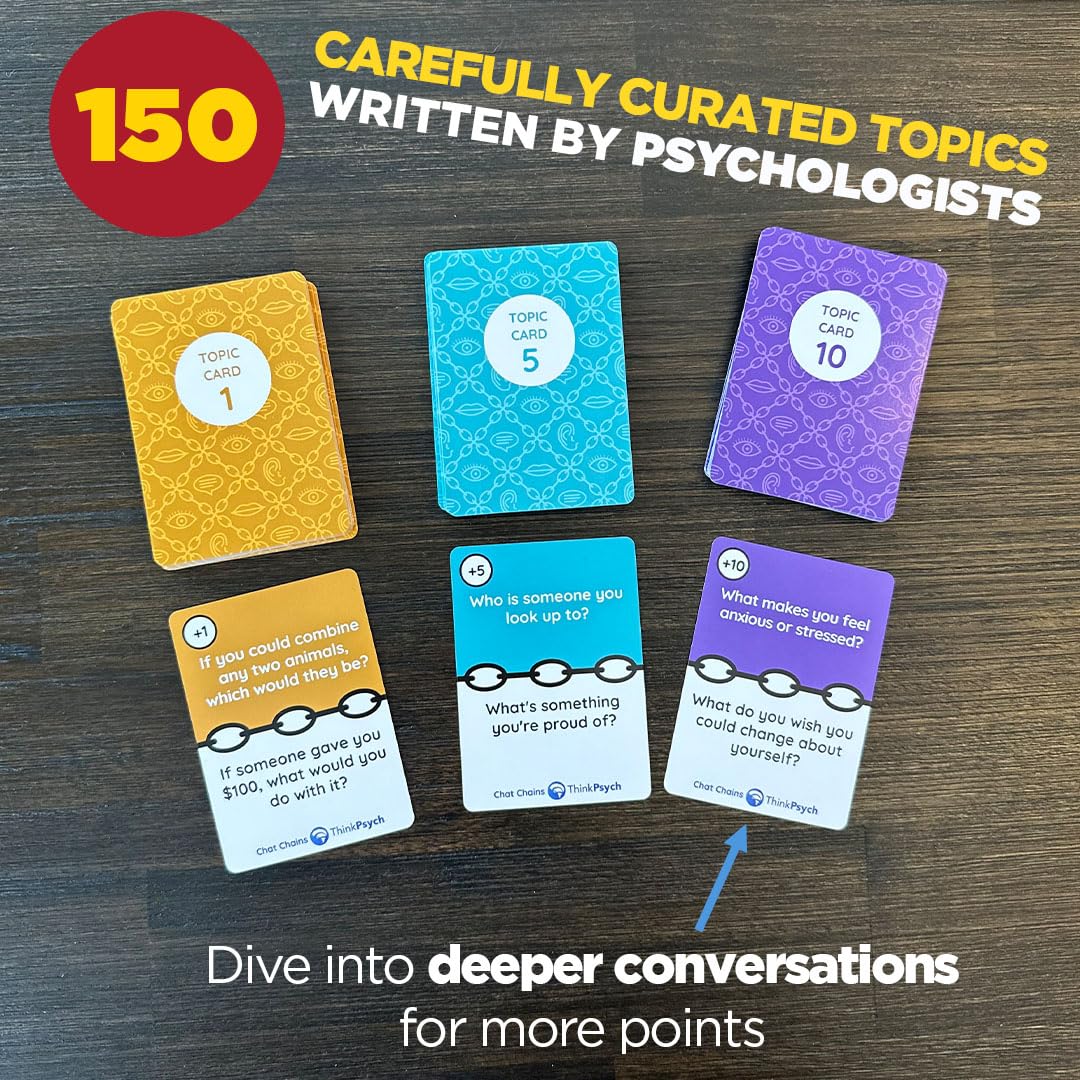 ThinkPsych Chat Chains family game night scene encouraging bonding and communication.