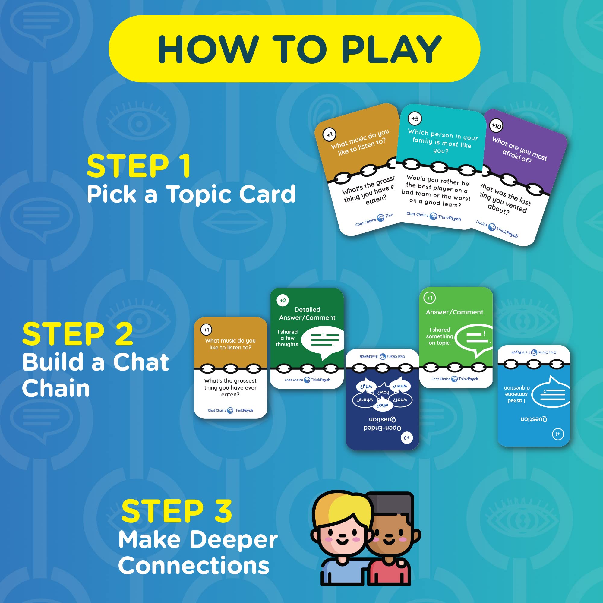 ThinkPsych Chat Chains group activity fosters empathy and dialogue.