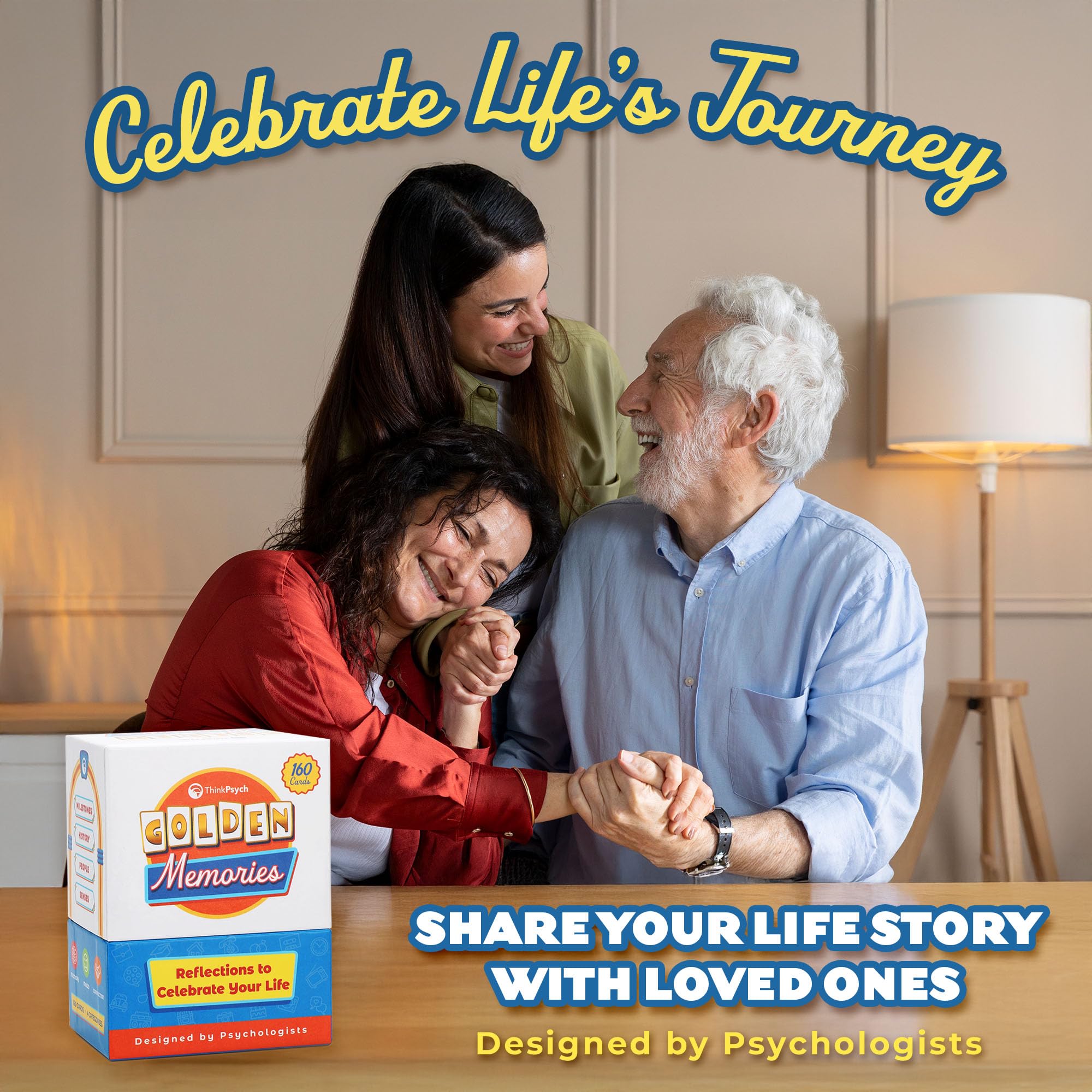 ThinkPsych Golden Memories gift box packaging keeps cards protected and ready to gift.