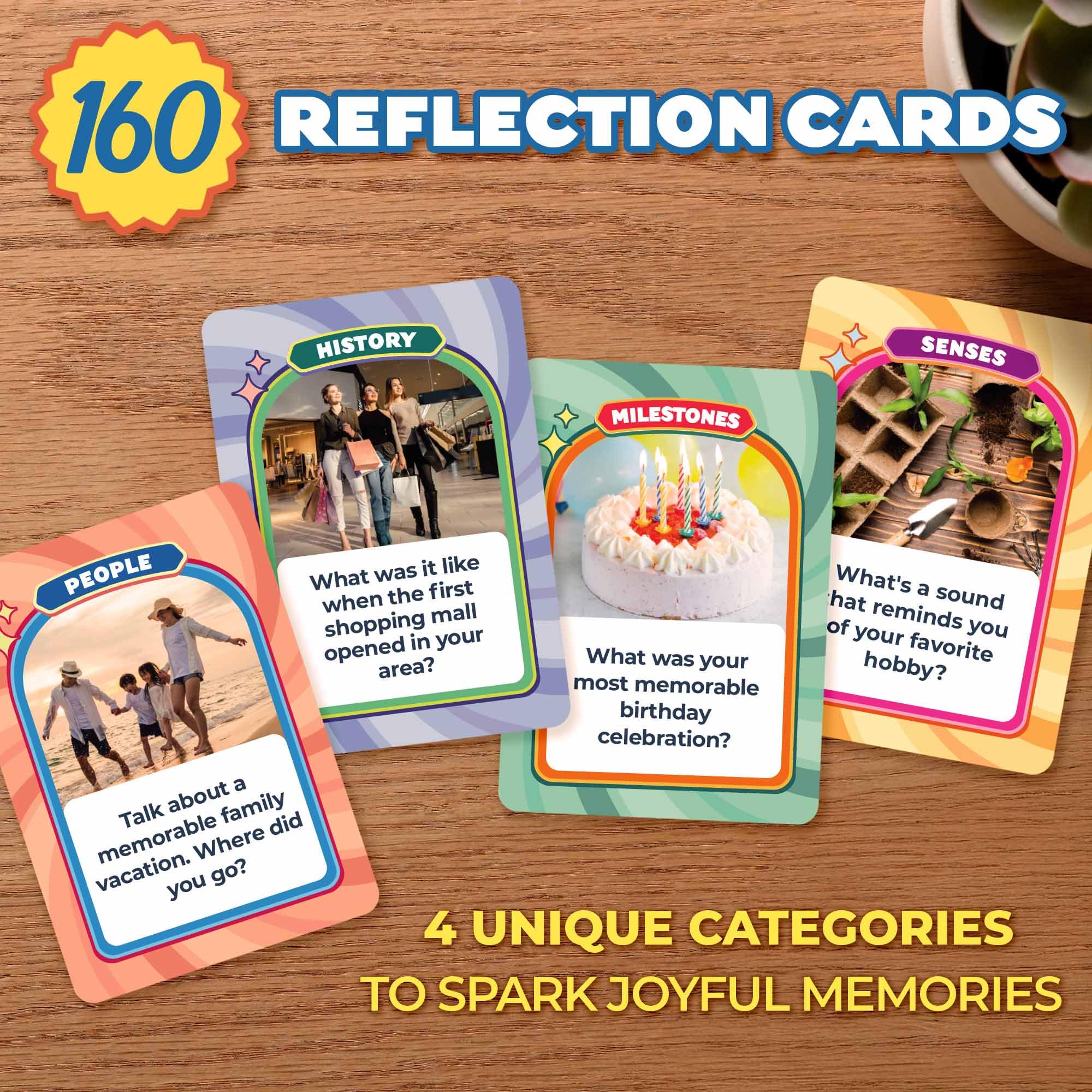 ThinkPsych Golden Memories illustrated prompts guide meaningful chats and positive moods.