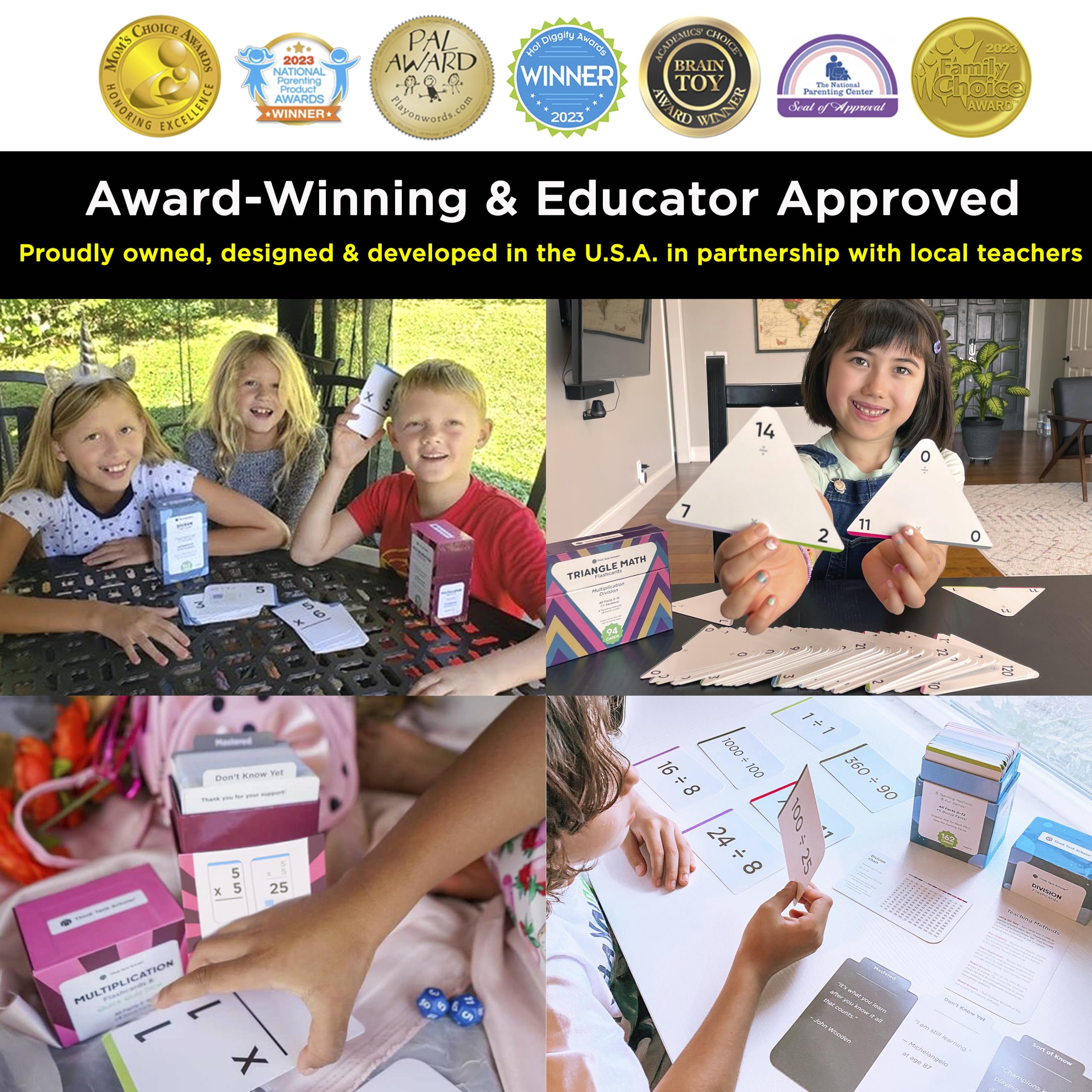 Think Tank Scholar division jumbo cards support step-by-step practice.