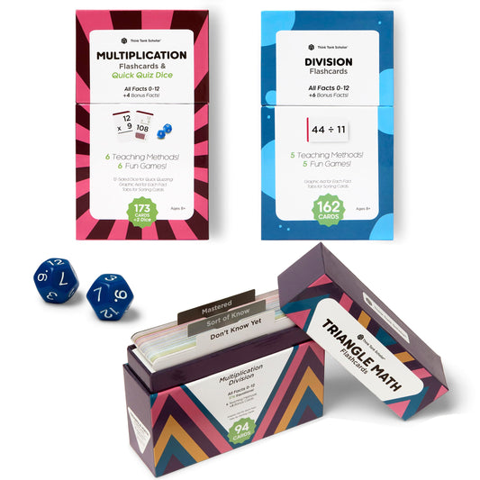Think Tank Scholar multiplication jumbo flash cards boost quick recall.