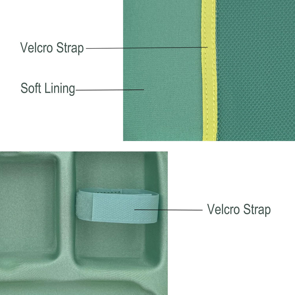 Lightweight carry case with handle simplifies transport at home or away.