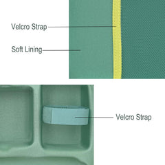Lightweight carry case with handle simplifies transport at home or away.
