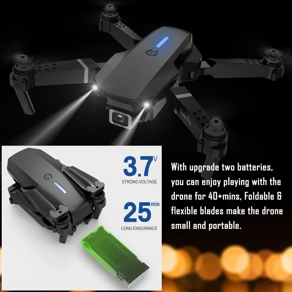 THOAML E88 1800mAh battery supports about 20 minutes per flight