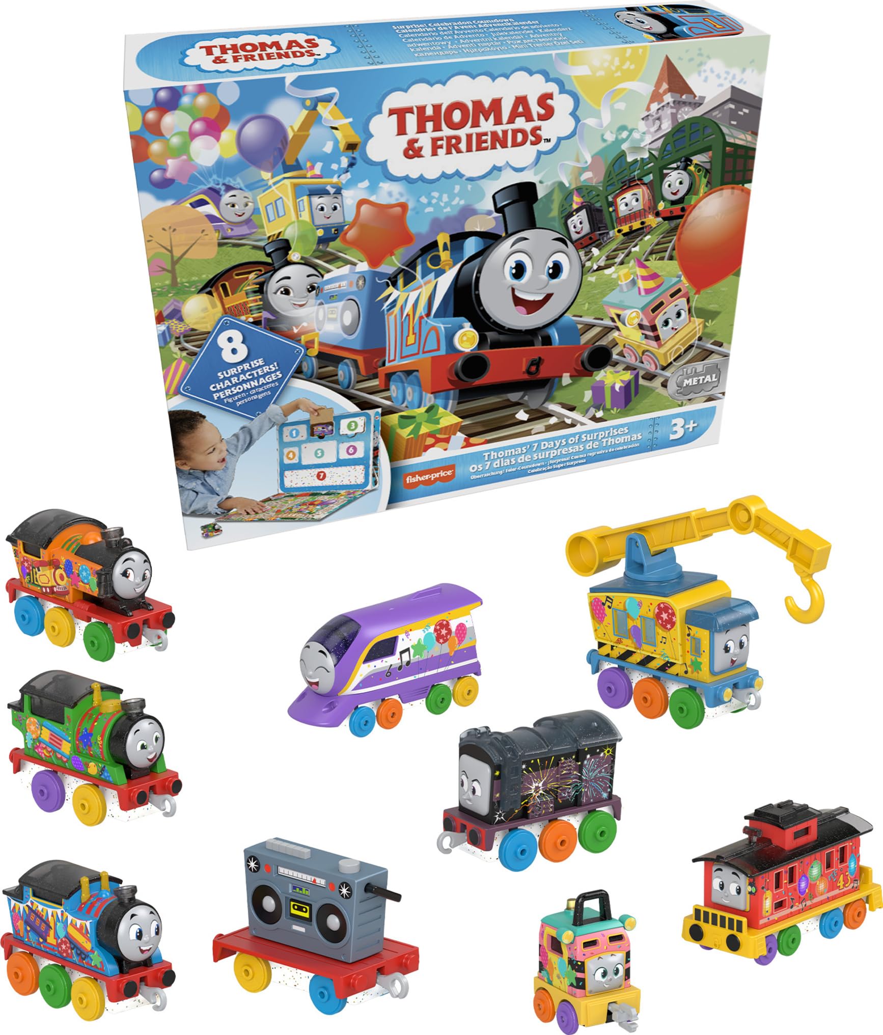 Thomas and Friends countdown windows gift set previews daily surprises for seven days.
