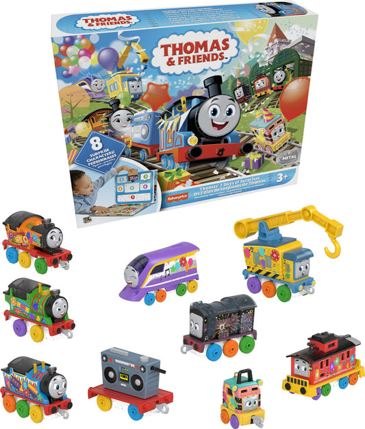 Thomas and Friends countdown windows gift set previews daily surprises for seven days.